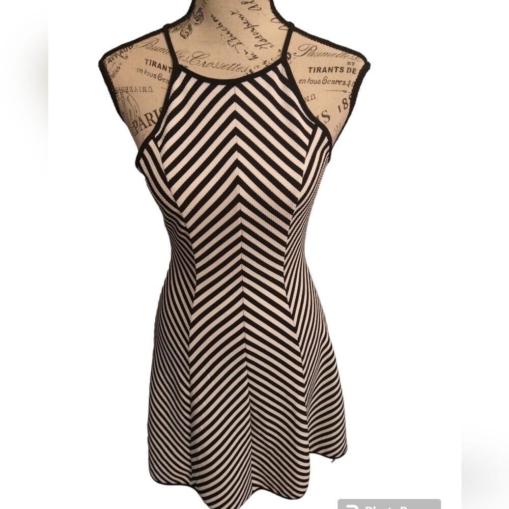 Monteau Mini Striped dress small Retro 70's Vintage Y2K